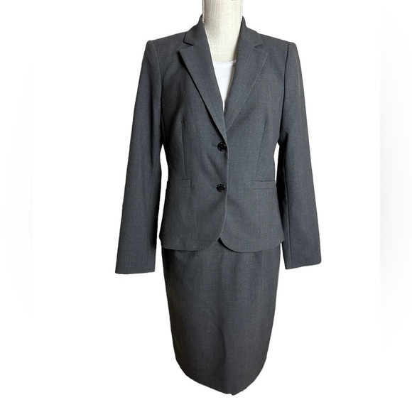 Calvin Klein Jackets & Blazers - Calvin Klein Women's Grey 2 Piece Skirt Suit with‎ Two Button Blazer Size: 8